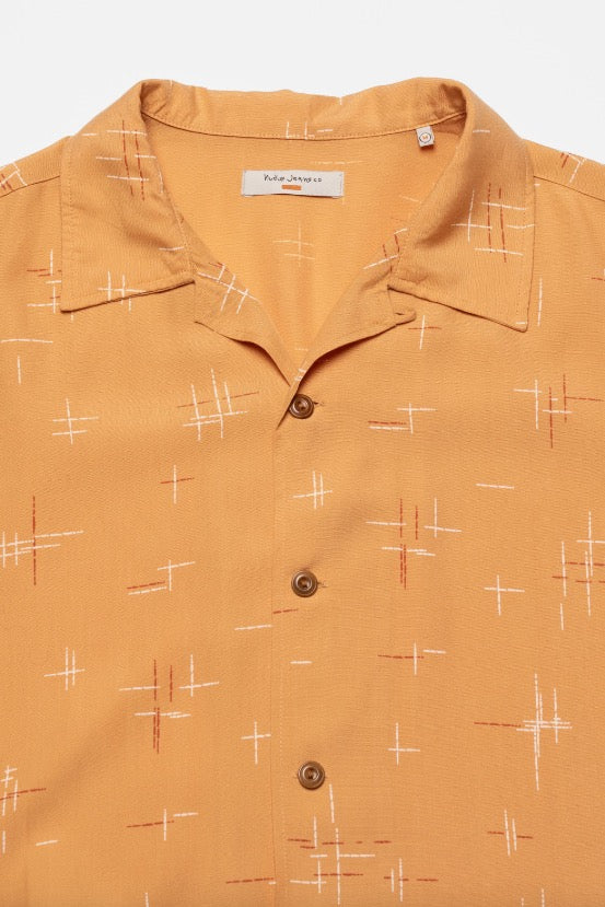 ARVID 50s Hawaii Shirt ochre