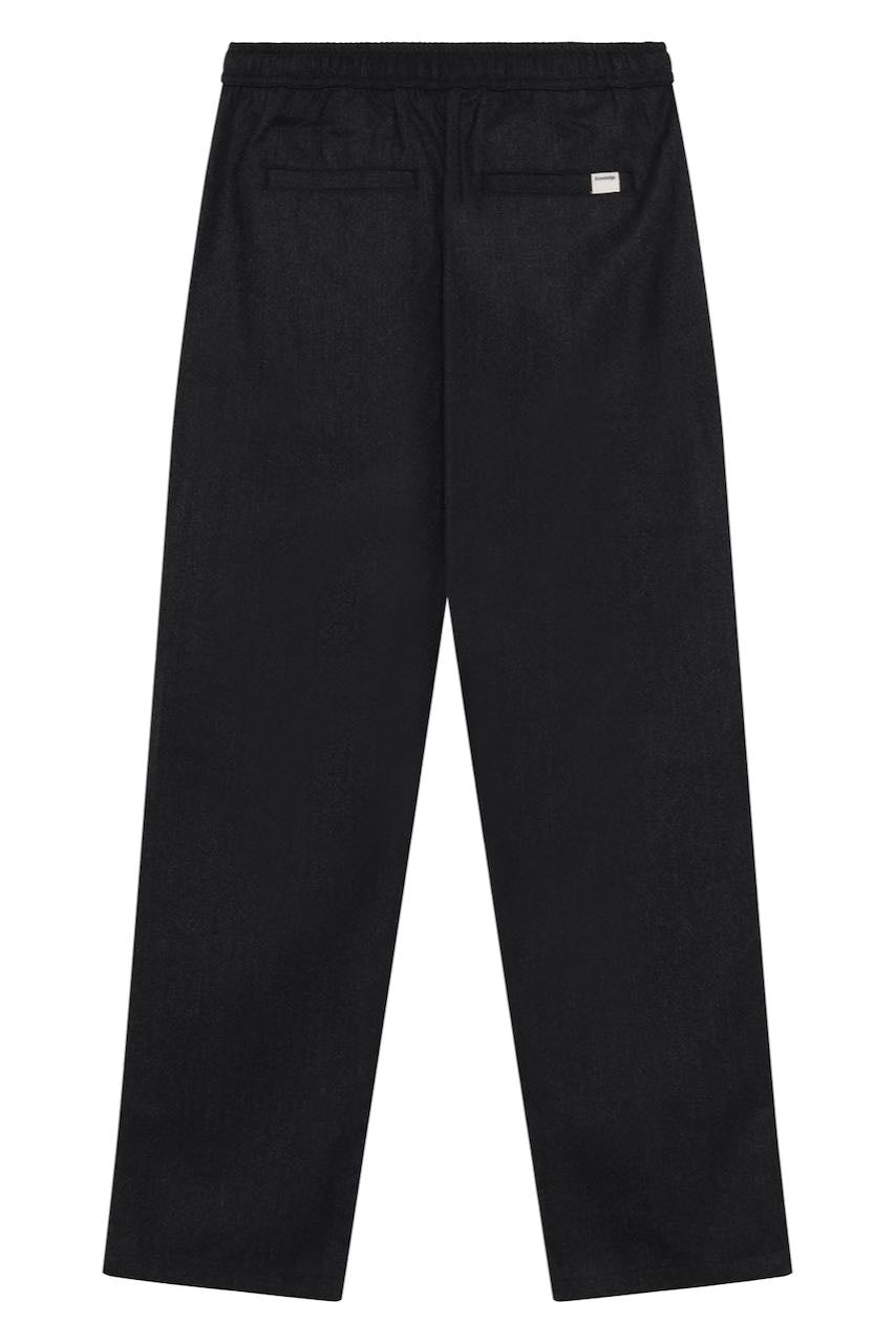 MERINO Fig Loose Wool Pants dark grey mel