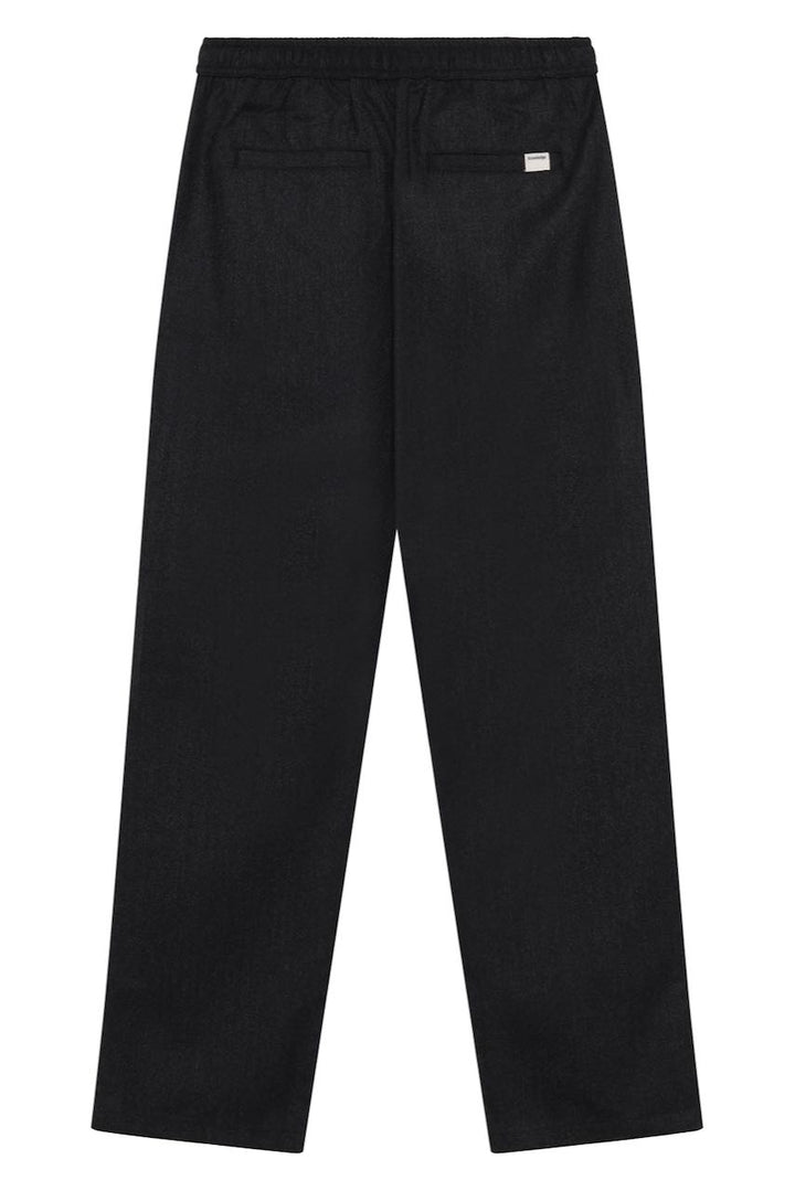 MERINO Fig Loose Wool Pants dark grey mel