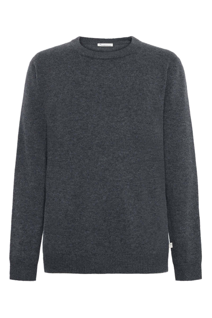CASHMERE Crew Neck Knit dark grey mel