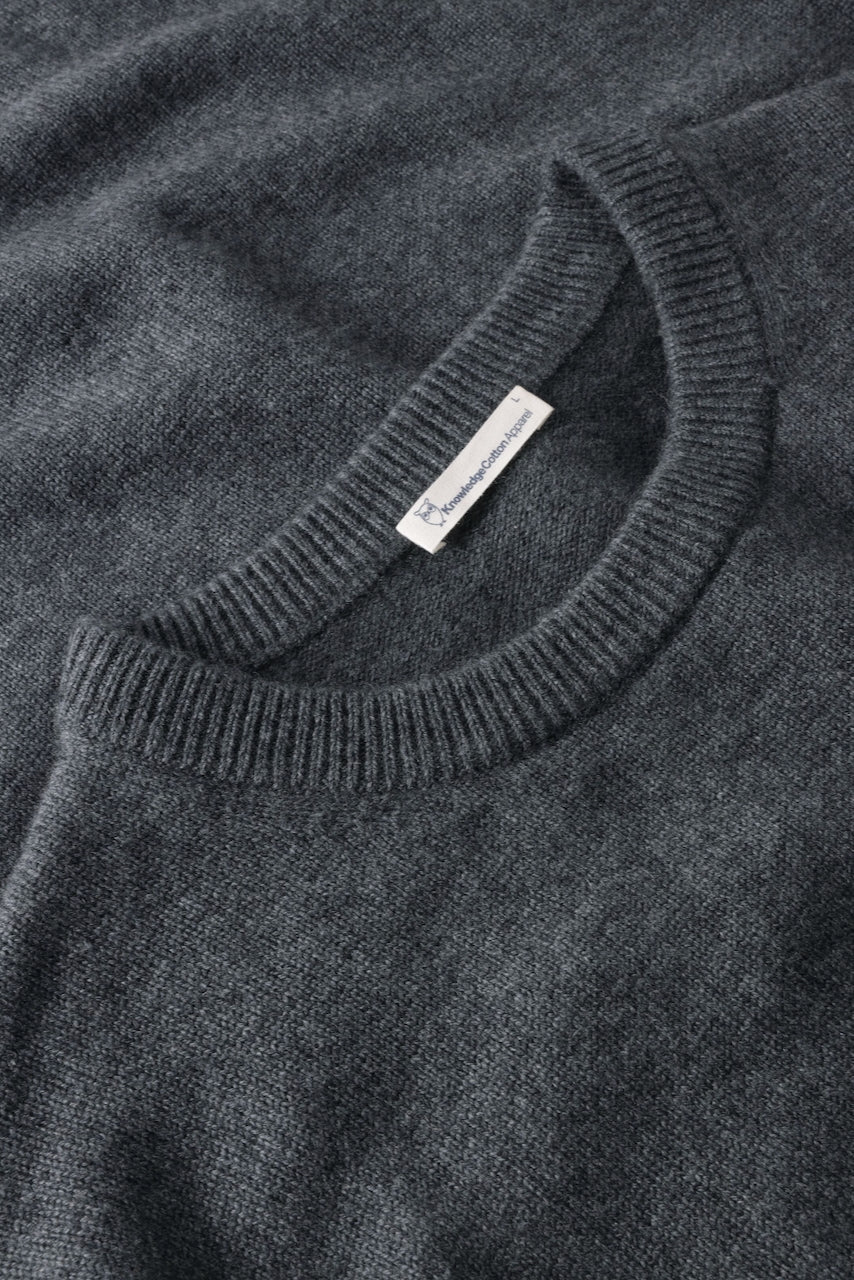 CASHMERE Crew Neck Knit dark grey mel