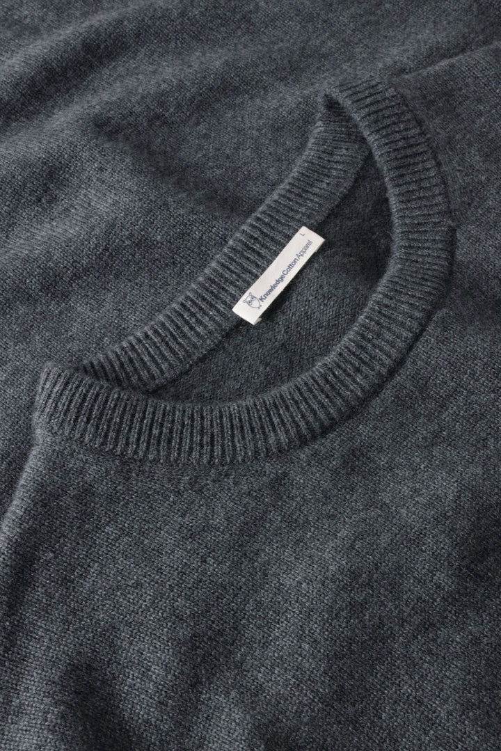 CASHMERE Crew Neck Knit dark grey mel