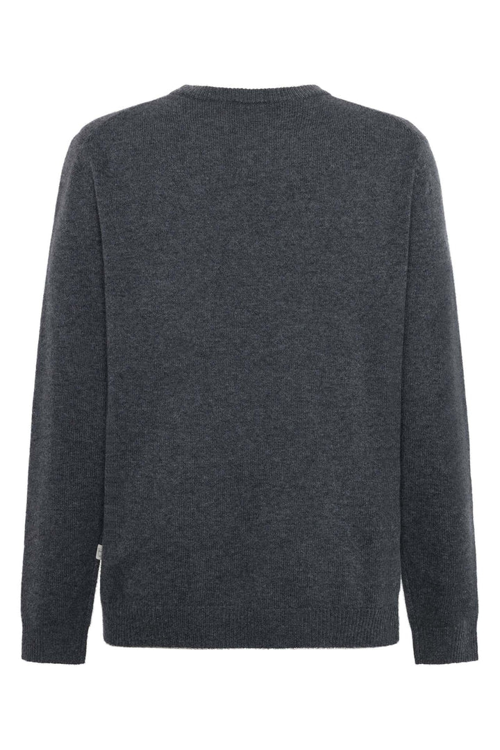 CASHMERE Crew Neck Knit dark grey mel