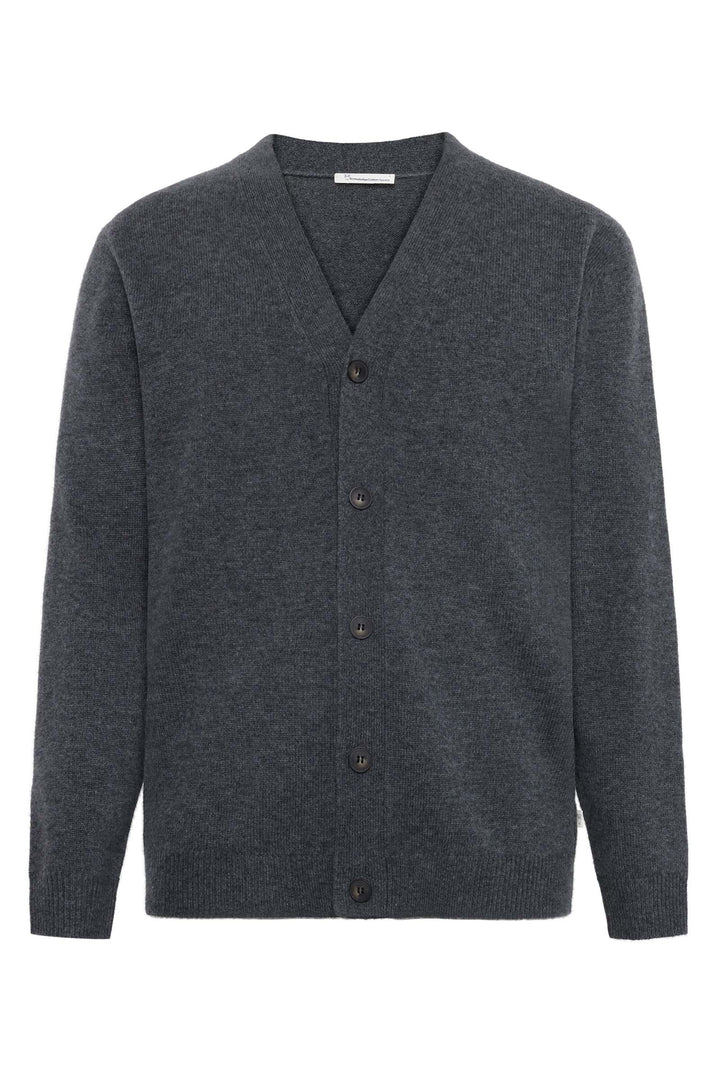 CASHMERE Cardigan Knit dark grey mel