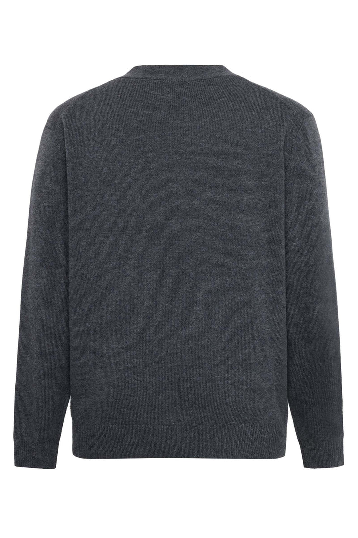 CASHMERE Cardigan Knit dark grey mel
