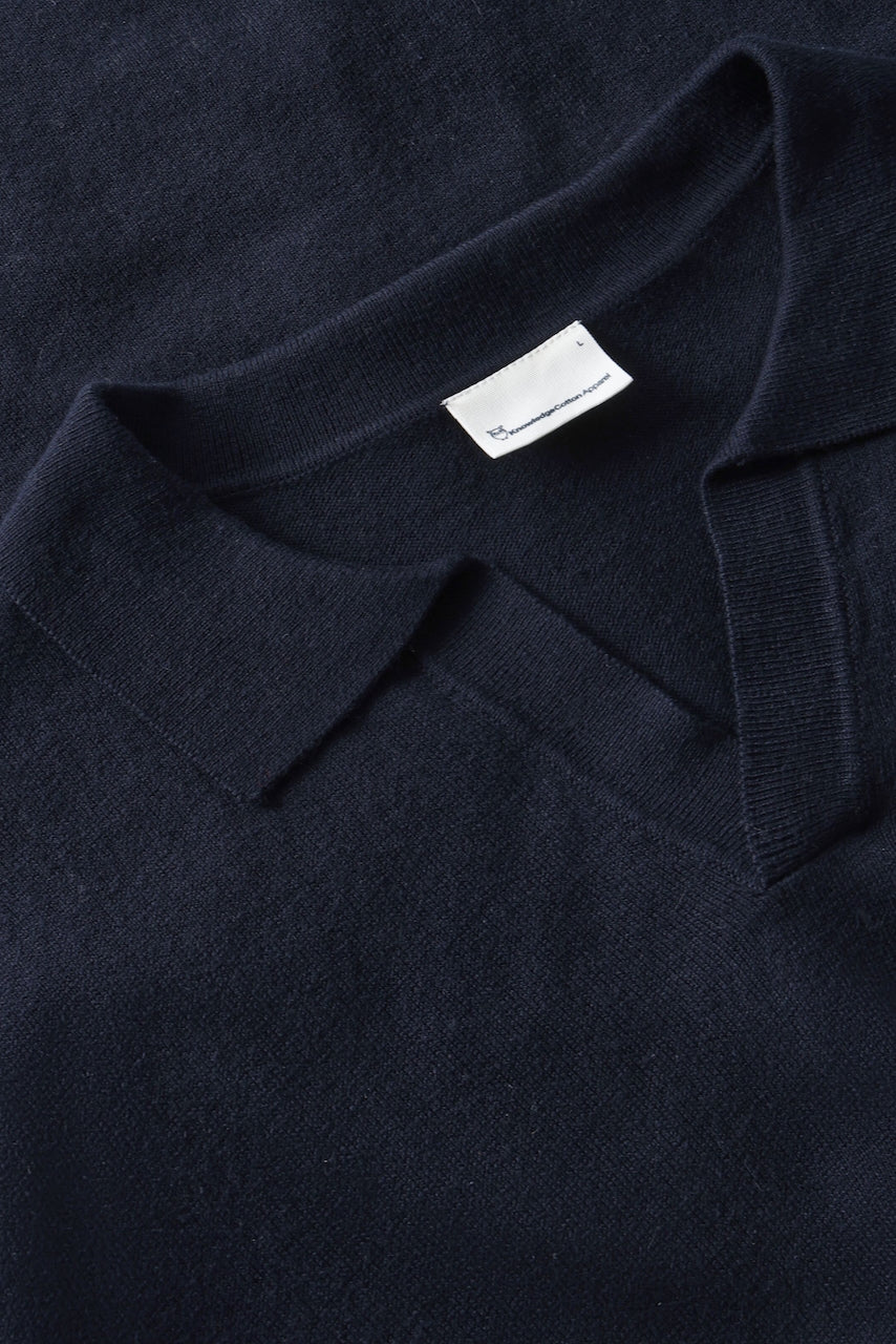 CASHMERE Knitted Polo night sky