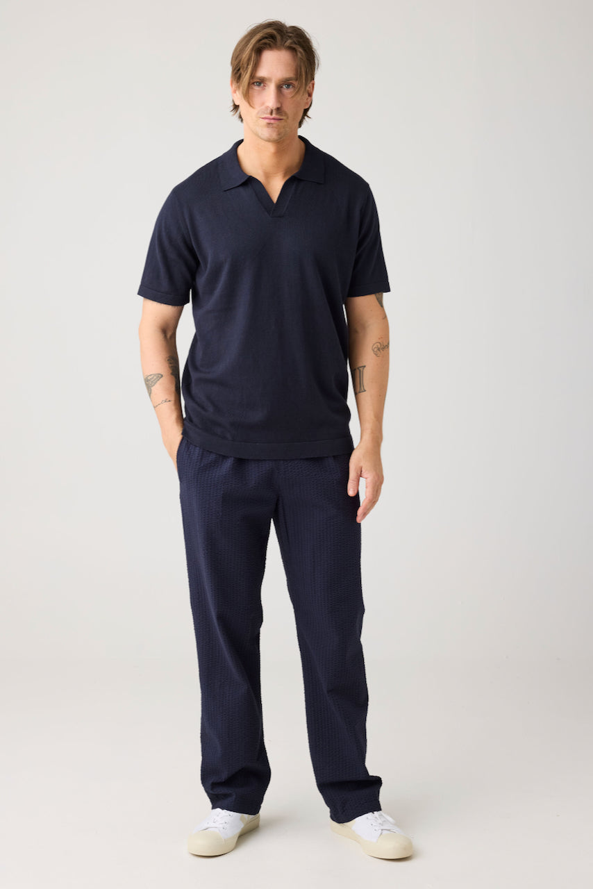 CASHMERE Knitted Polo night sky