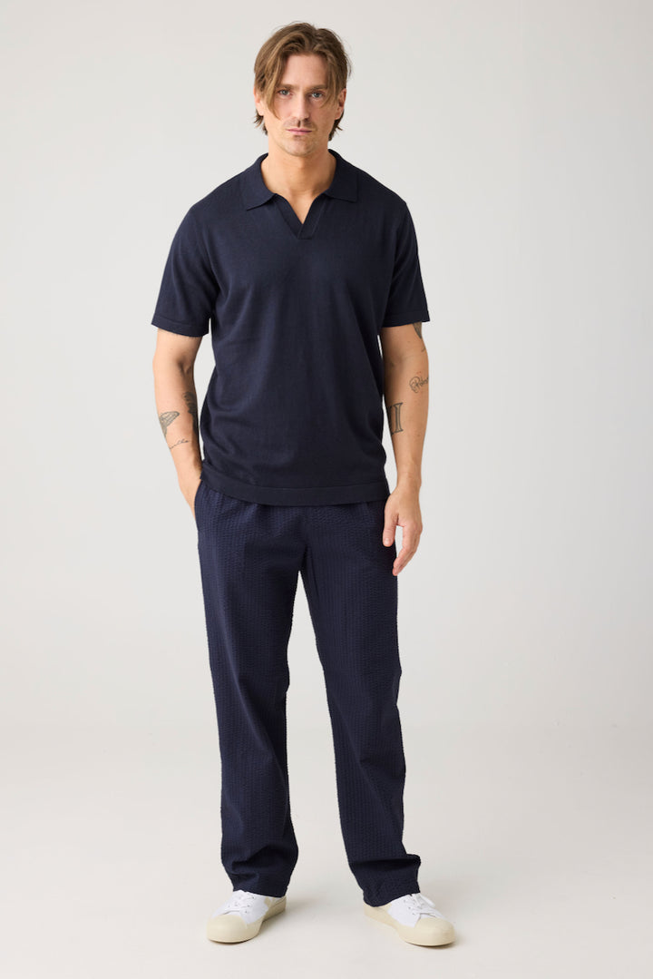 CASHMERE Knitted Polo night sky