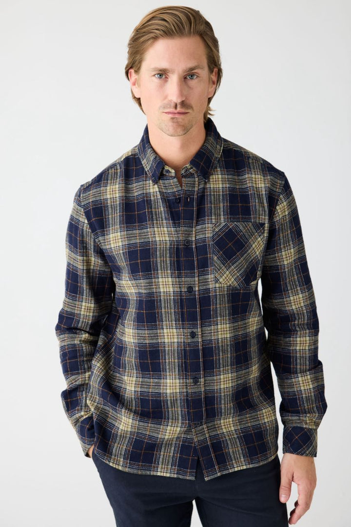 CHECKED Flannel Shirt blue check