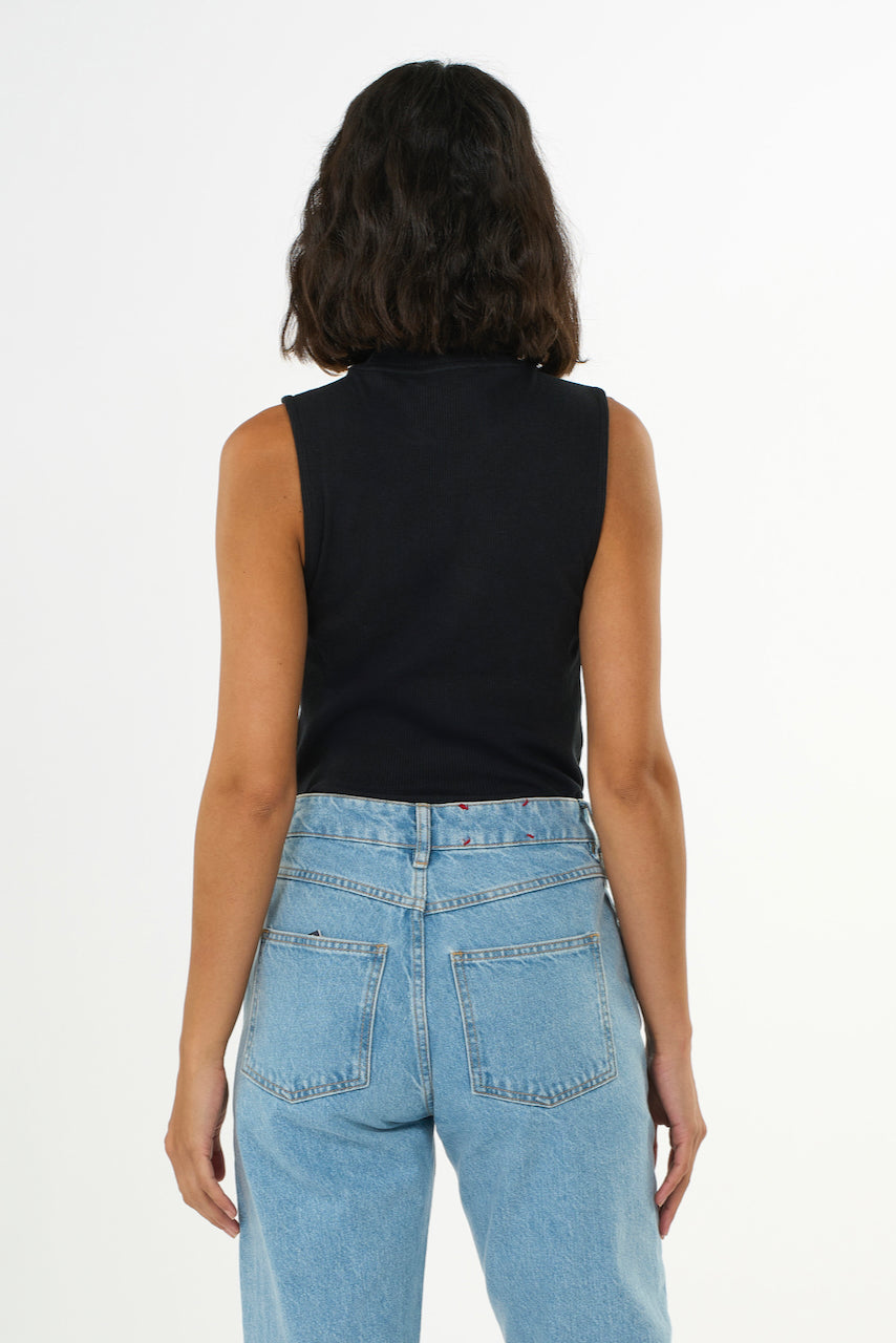 HIGH NECK Rib Top KCA