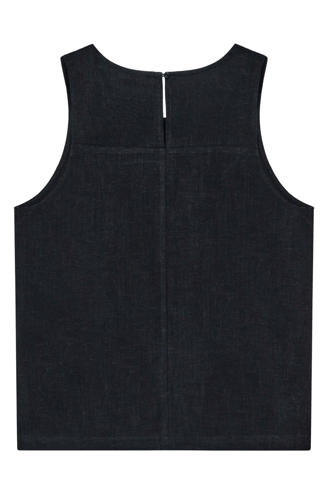 LINEN-MIX Top black jet KCA