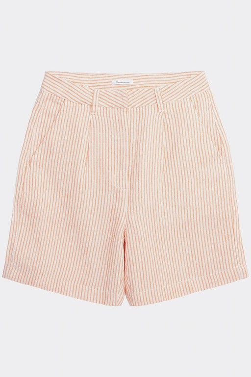 POSEY Striped Linen Shorts orange