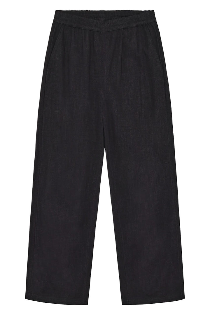 POSEY Wide Linen-Mix Pants black jet KCA