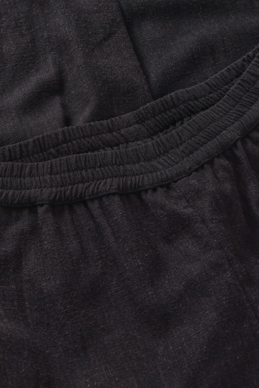 POSEY Wide Linen-Mix Pants black jet KCA