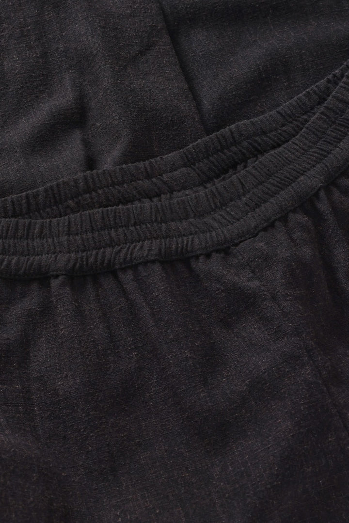 POSEY Wide Linen-Mix Pants black jet KCA
