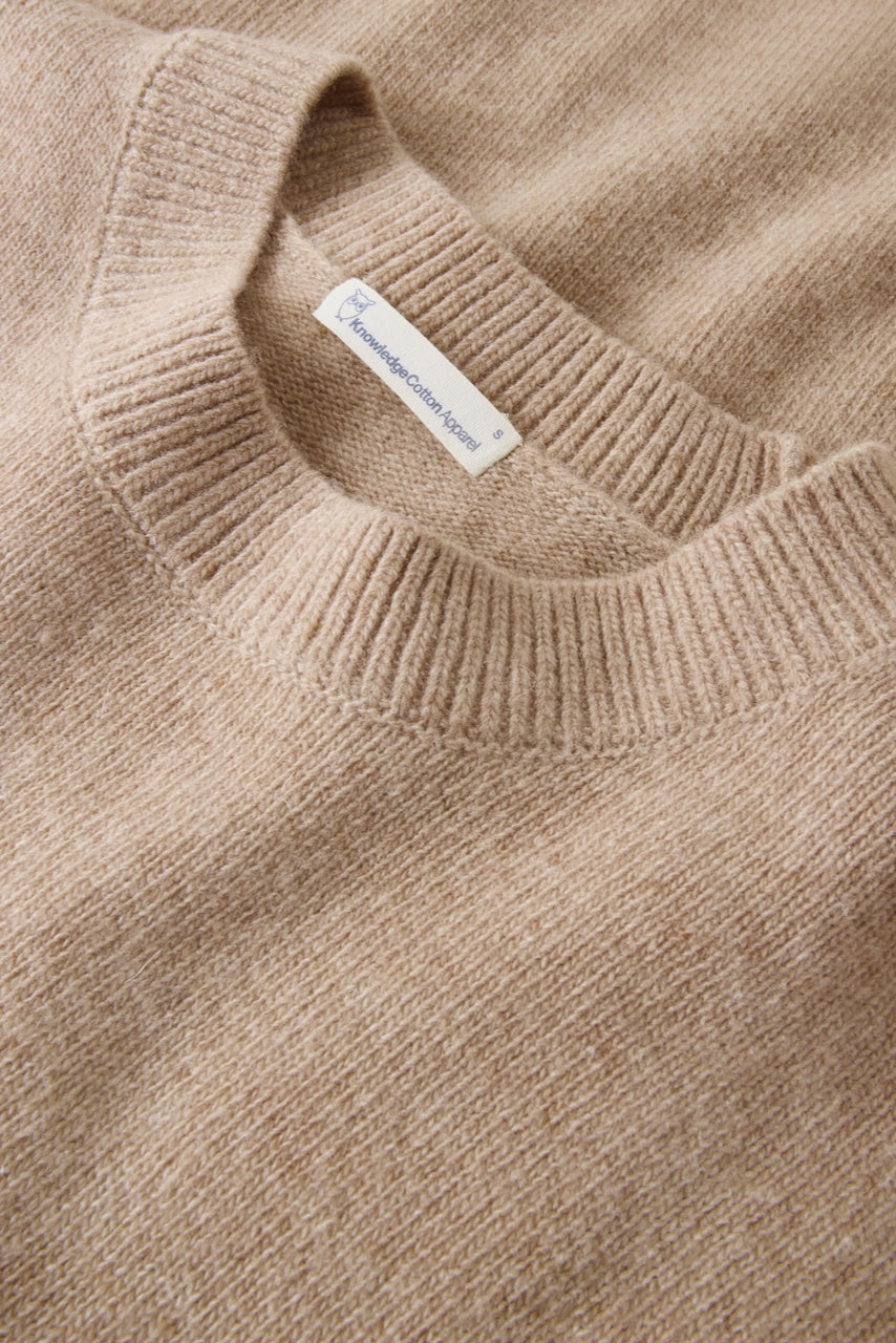LAMBSWOOL Crew Neck Knit Sweater