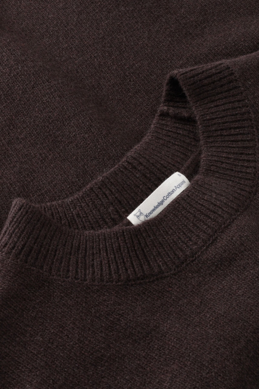 LAMBSWOOL Crew Neck Knit Sweater