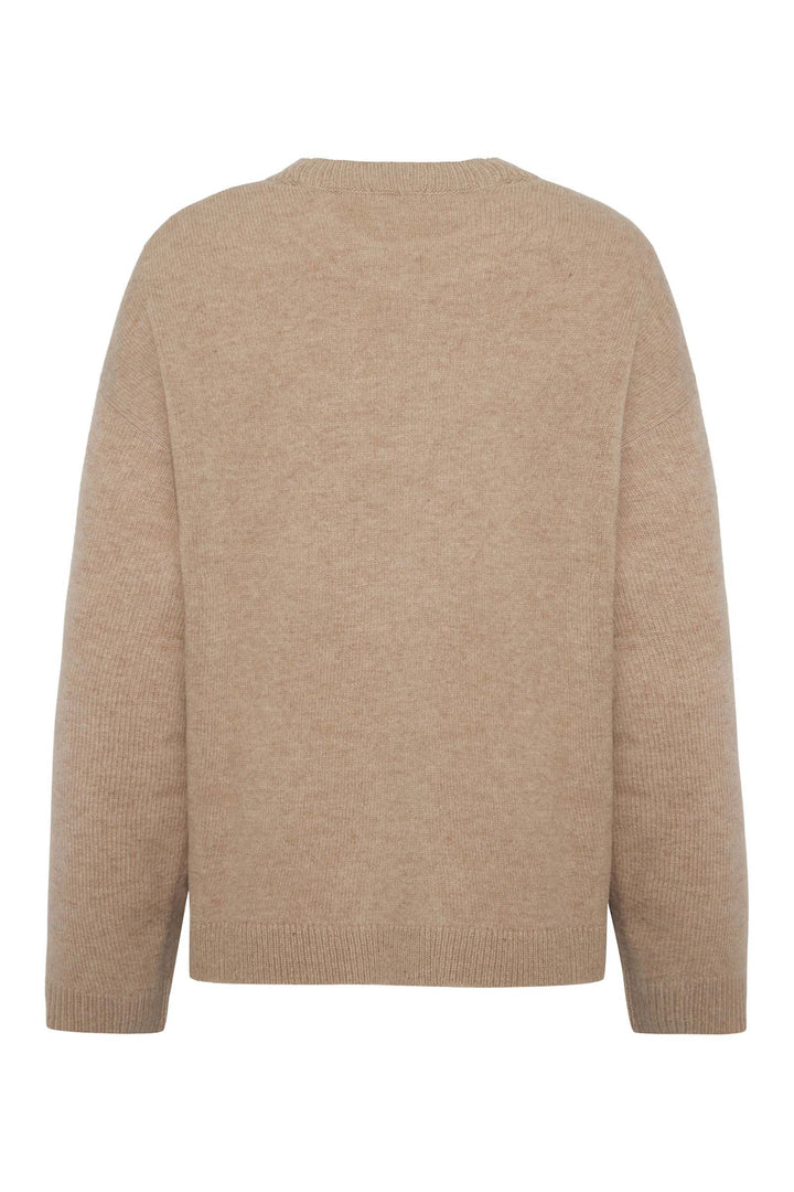 LAMBSWOOL Crew Neck Knit Sweater