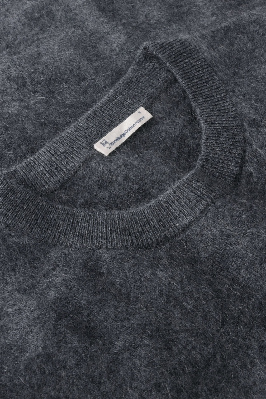 CASHMERE Crew Neck Knit dark grey mel