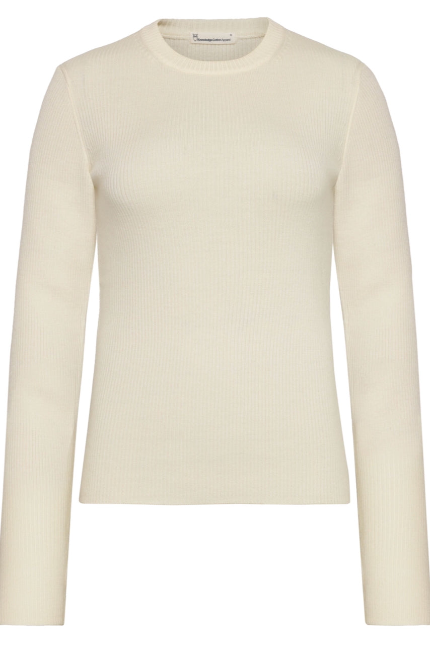 MERINO WOOL Rib Knit RWS egret
