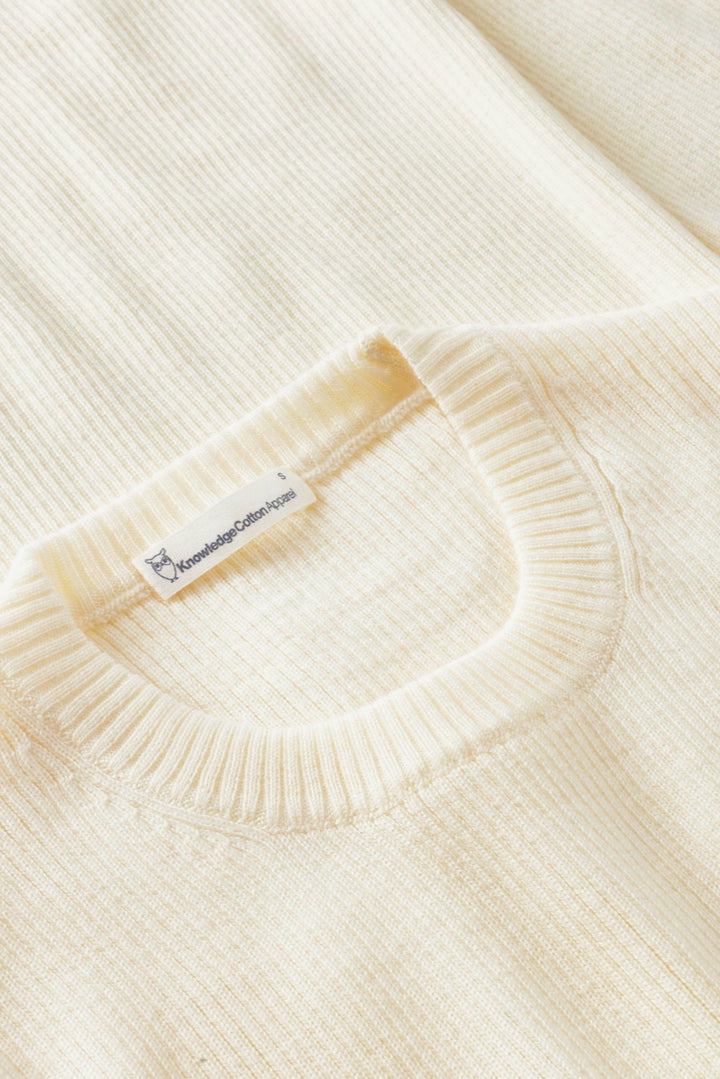MERINO WOOL Rib Knit RWS egret