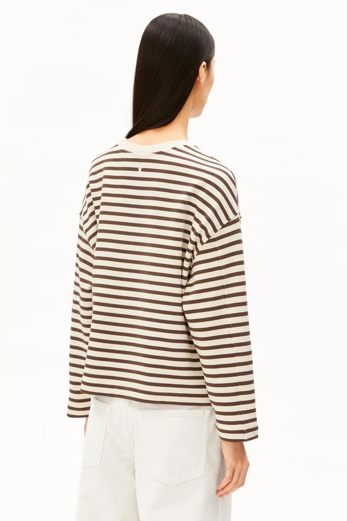 FRANKAA MAARLEN Stripe Sweat undyed claystone
