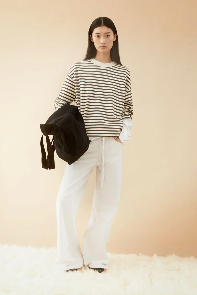 FRANKAA MAARLEN Stripe Sweat undyed claystone