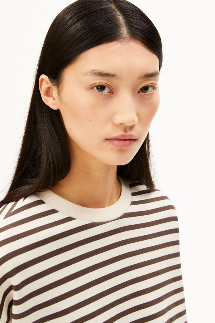 FRANKAA MAARLEN Stripe Sweat undyed claystone
