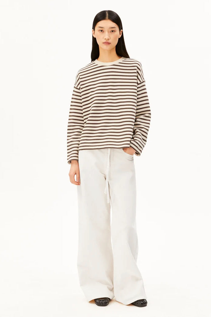 FRANKAA MAARLEN Stripe Sweat undyed claystone