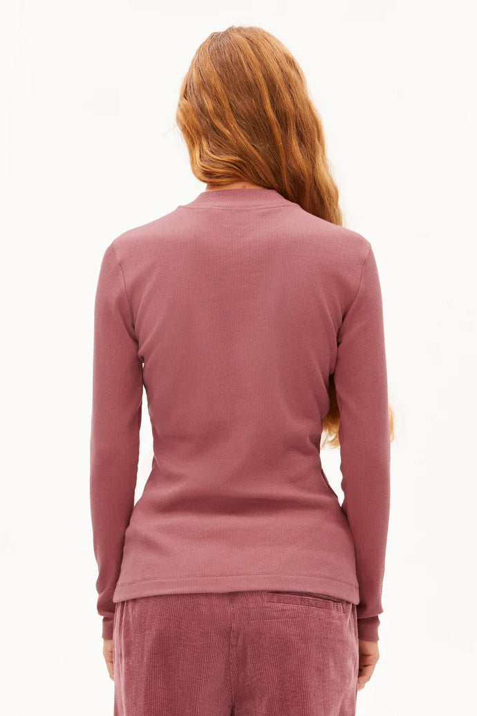 FATIMAARA Rib Longsleeve velvet ember