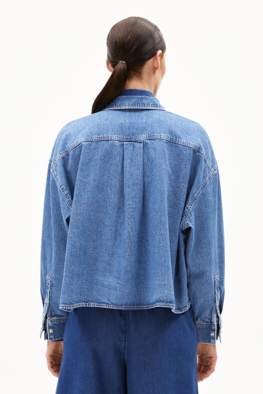 NALAANI Bluse sea foam