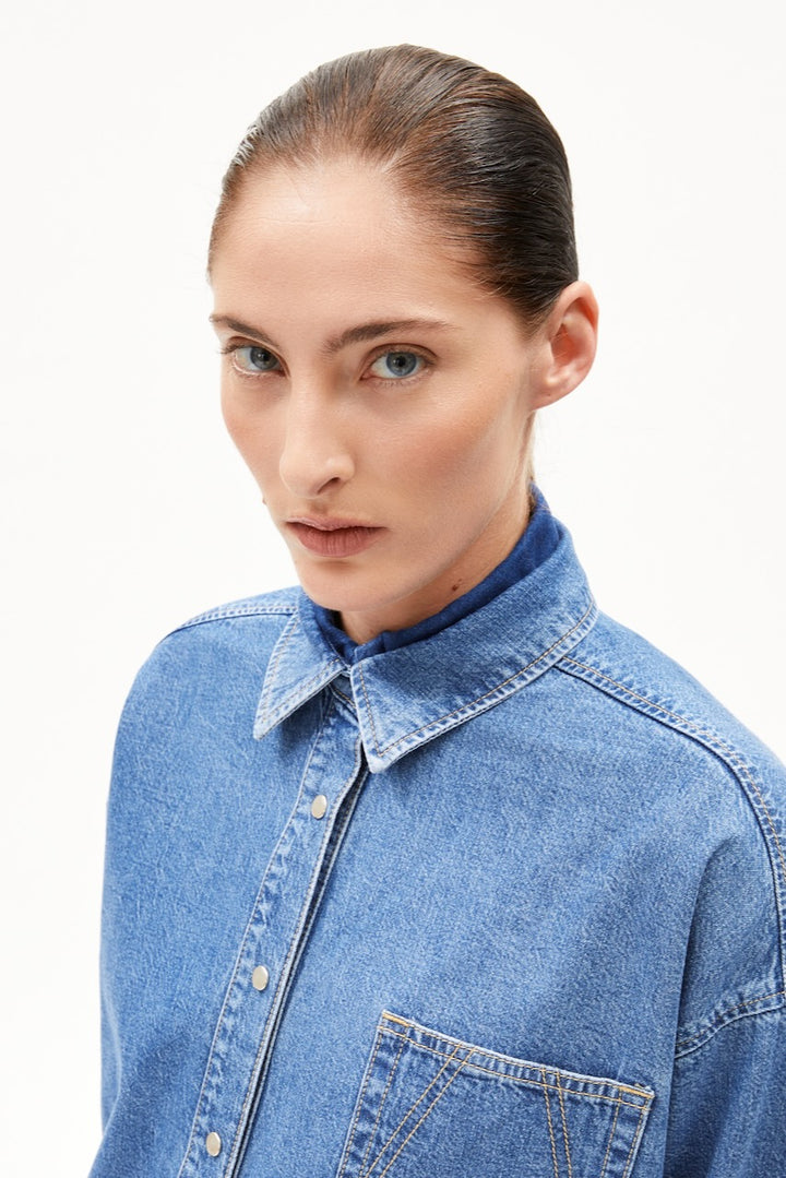 NALAANI Bluse sea foam