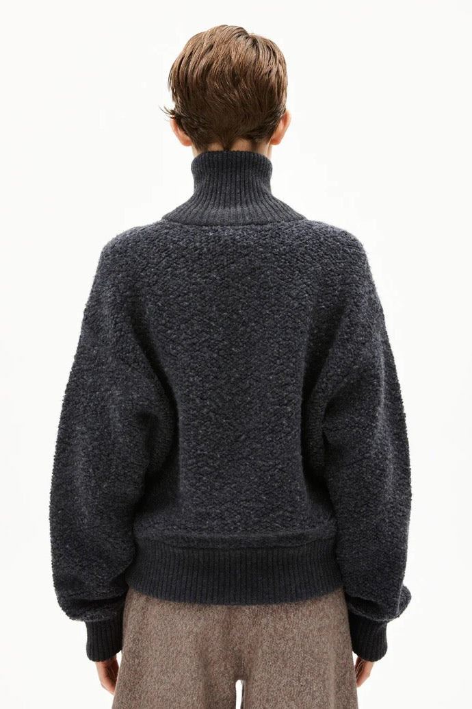 ICONIC Å GWENAA Boucle Knit Jacket steel