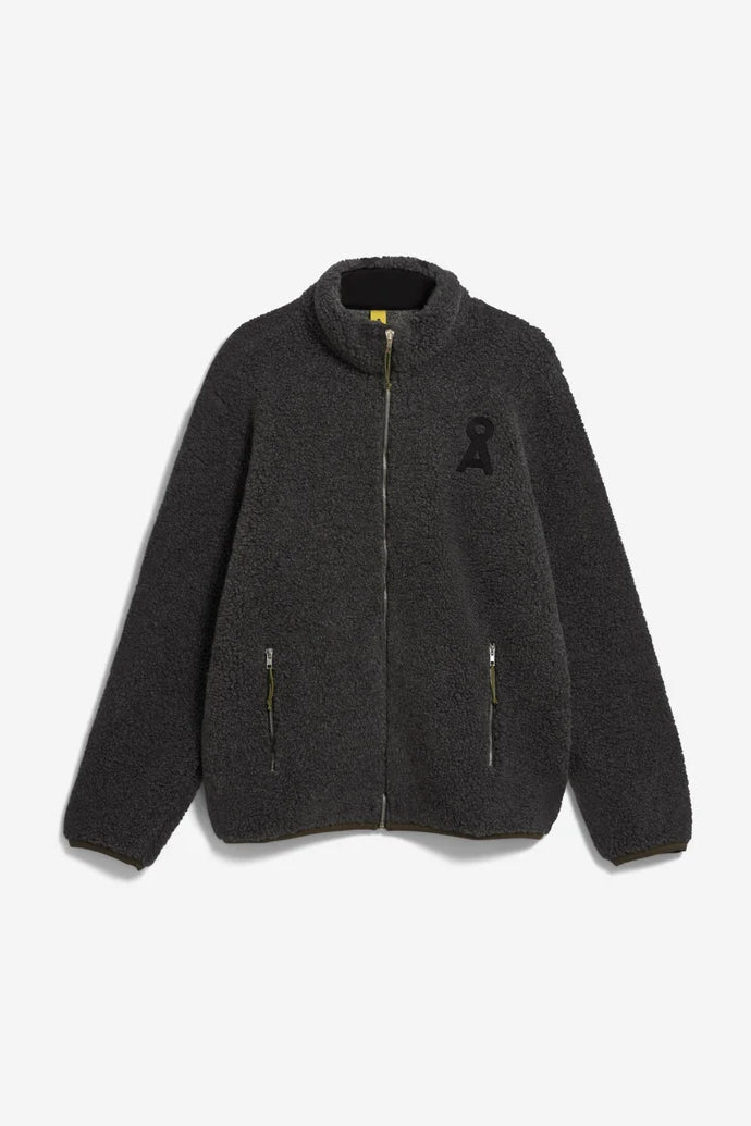 WOLL-MIX Fleece Jacke steel melange