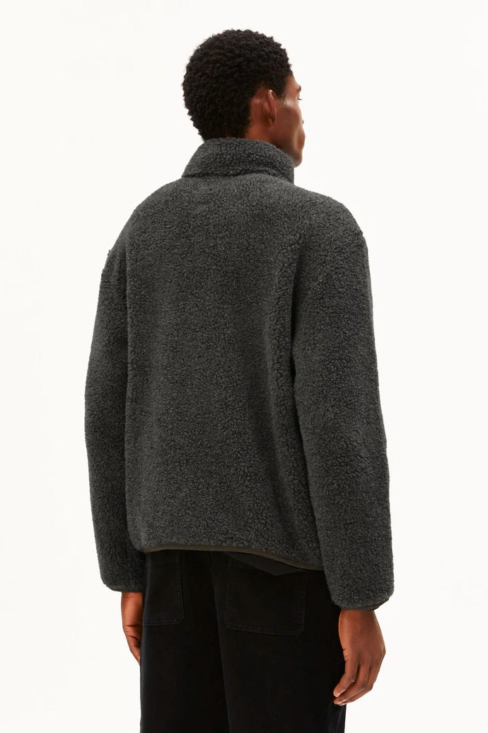 WOLL-MIX Fleece Jacke steel melange