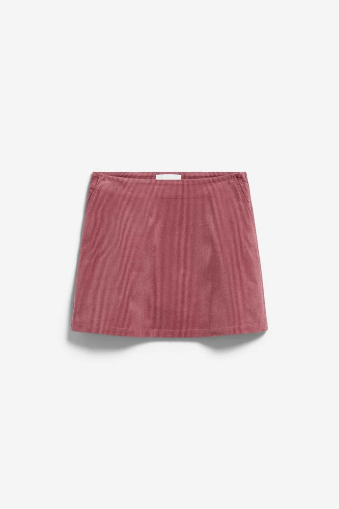 CORDUROY Mini Skirt velvet ember