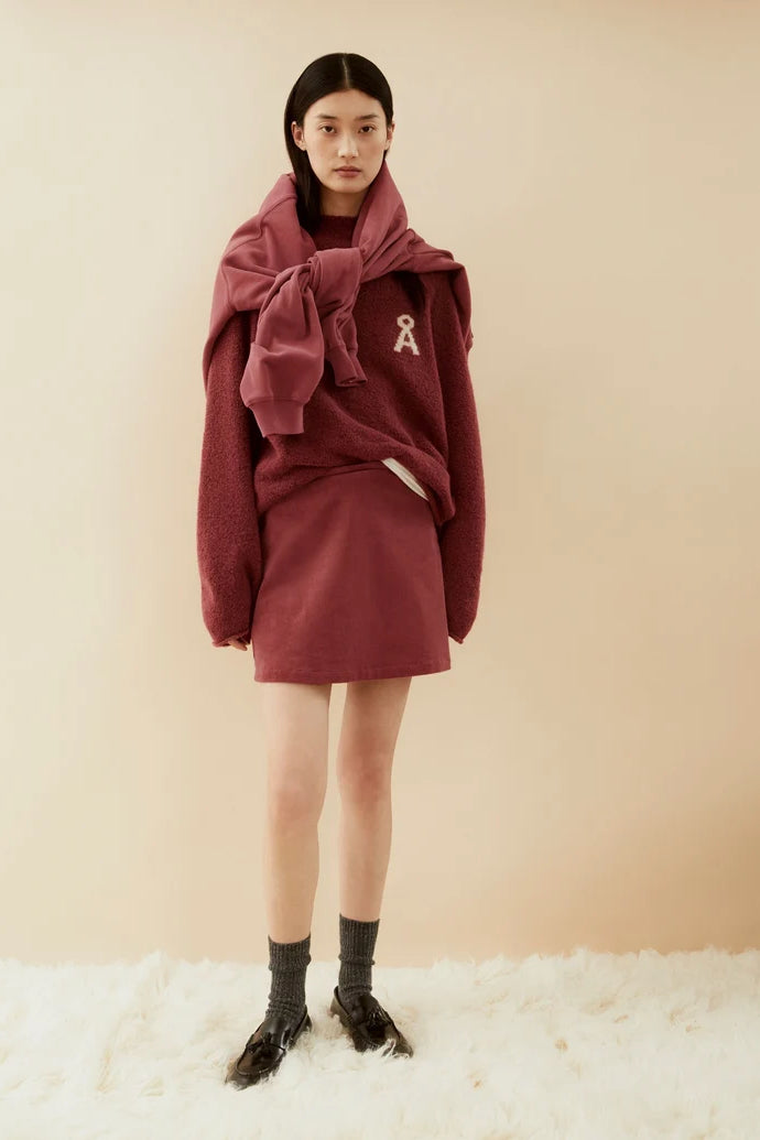 CORDUROY Mini Skirt velvet ember