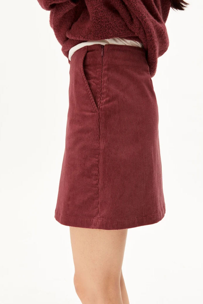 CORDUROY Mini Skirt velvet ember