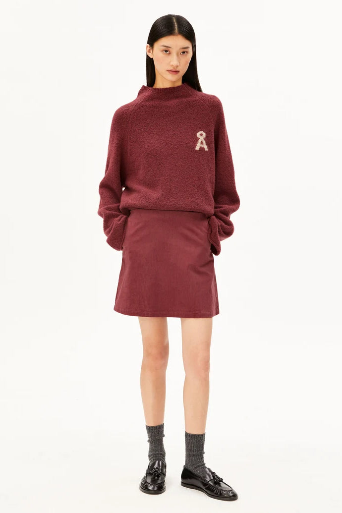 CORDUROY Mini Skirt velvet ember