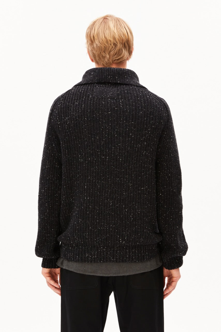 TWEED Knit Troyer black