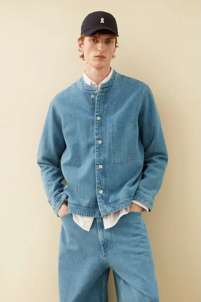 COLLARLESS Denim Jacket aero