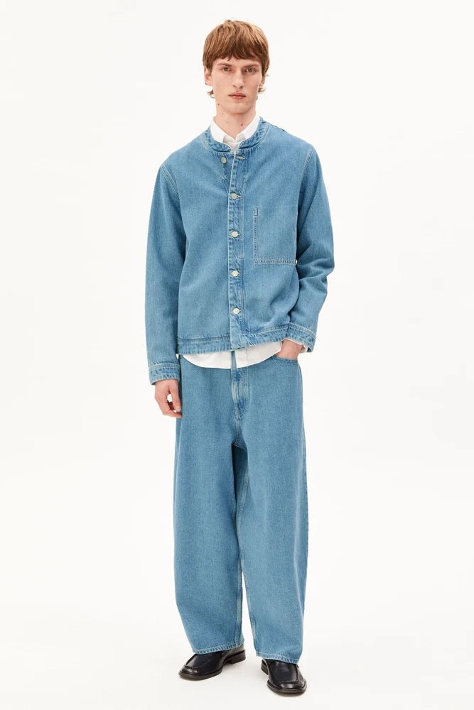 COLLARLESS Denim Jacket aero