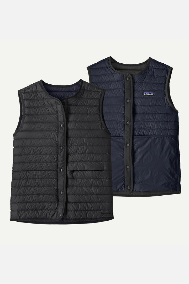 W'S LW Reversible Down Sweater Vest Black