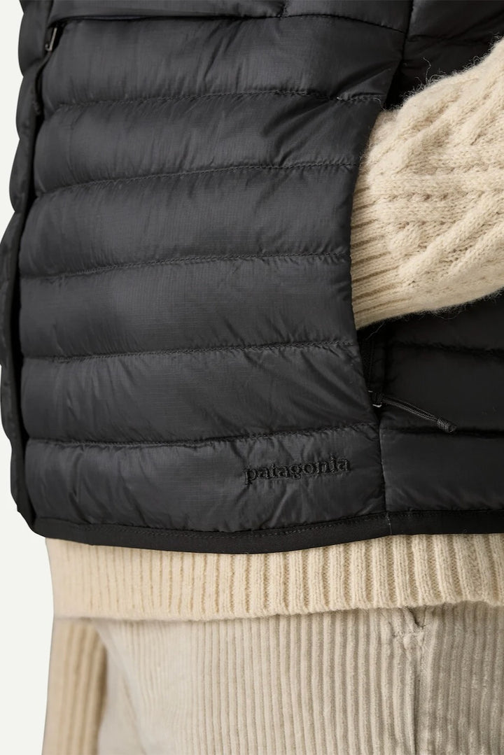 W'S LW Reversible Down Sweater Vest Black