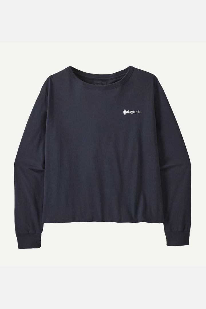 W'S LS HUT Tripper Easy Cut T-Shirt Smolder Blue