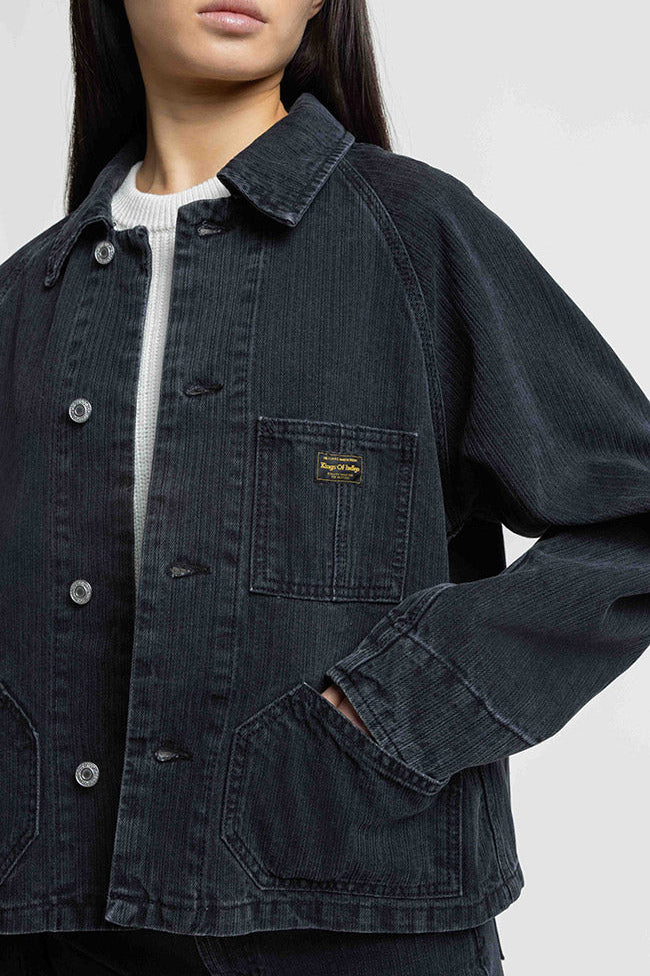 JEENA Jacket stripe black worn