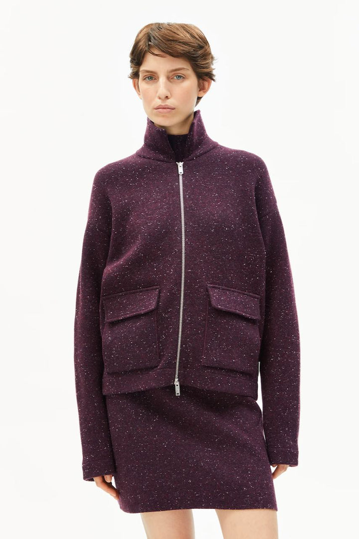 DOROTHEA TWEED Jacke dark cranberry