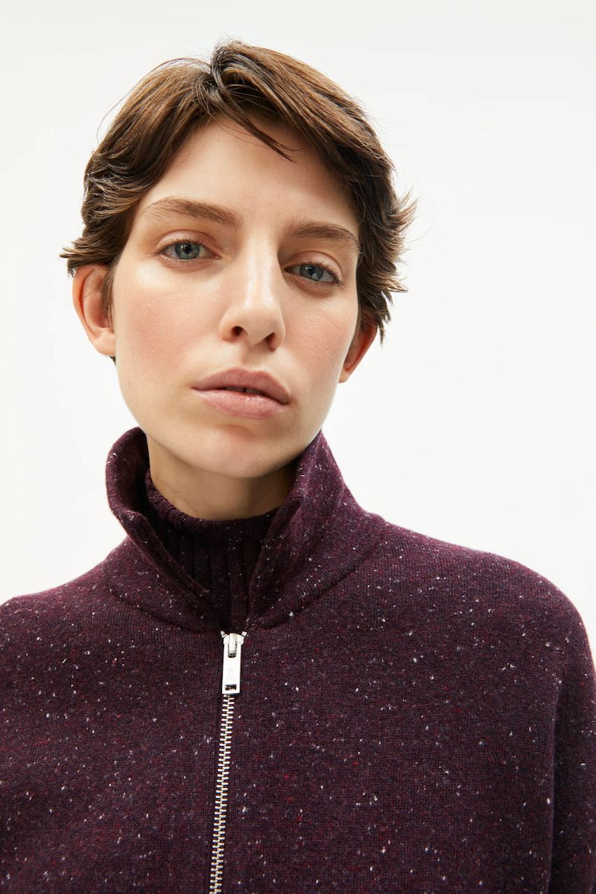 DOROTHEA TWEED Jacke dark cranberry