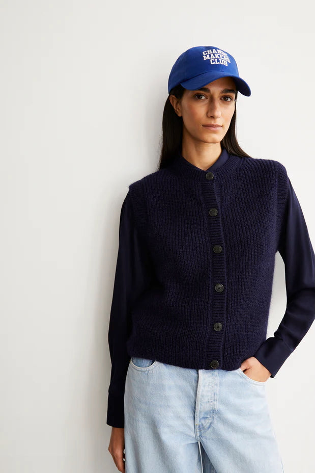 HELGEAA PREMIUM Vest tinted navy