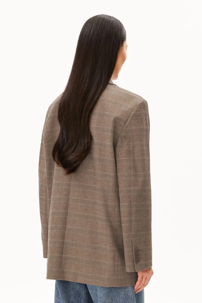 CHECK Oversized Blazer claystone sand stone